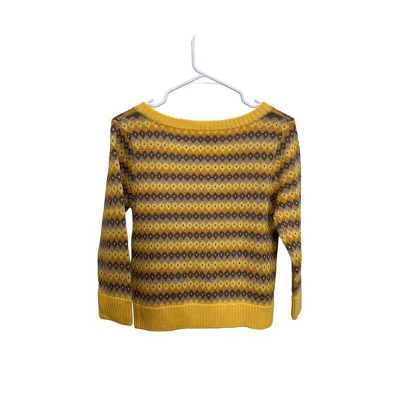 Roxy Diamond Knit Button Down Long Sleeve Wool Blend Cardigan Sweater - Picture 2 of 3